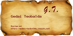Gedai Teobalda névjegykártya